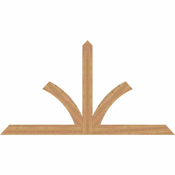 Ekena Millwork Richland Timber Gable Bracket, Western Red Cedar, 96"W x 52"H x 1 1/2"D x 5 1/2"F, 13/12 Pitch GBW096X52X0206RIC00SWR - main